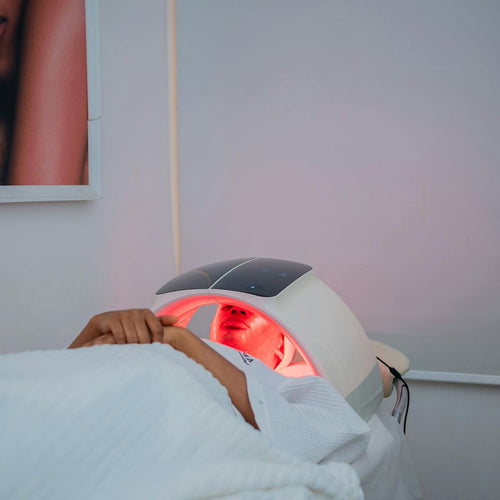 Red light therapy treatment session